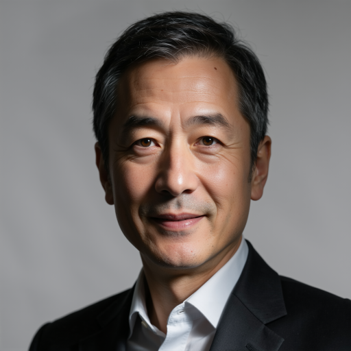 四十五岁左右男性教师头像，穿深色衬衫，背景简洁，展现资深学者专业形象